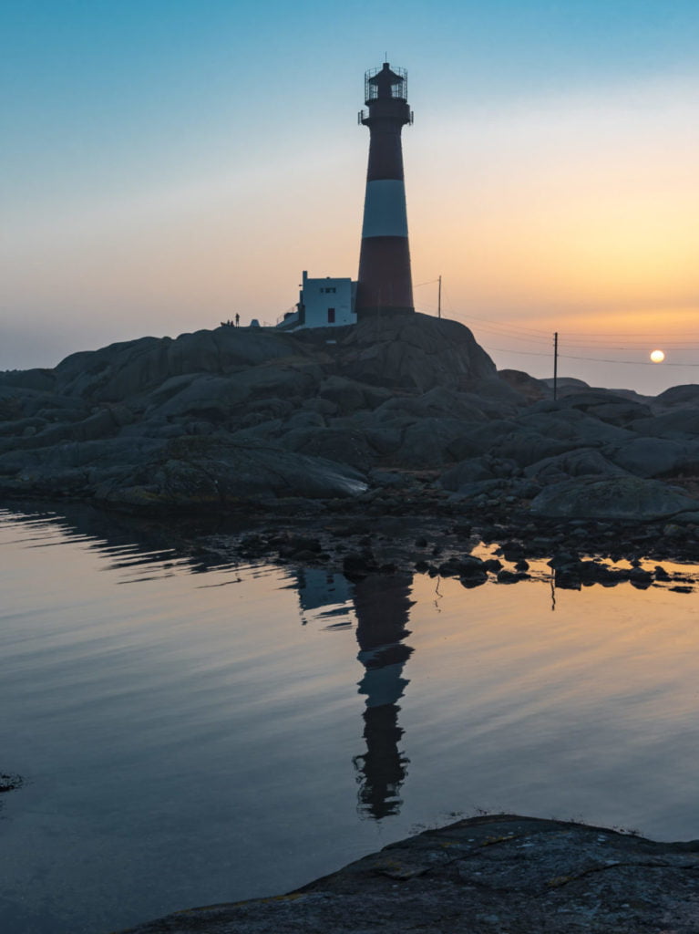 Sunset at Eigeroy Lighthouse in Norway